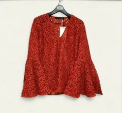 新品 55 ザラ レース ブラウス Tシャツ レディース Vネック 新品 55 ZARA レース ブラウス Tシャツ レディース Vネック