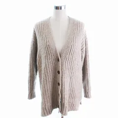 ザラ ZARA カーディガン 無地 アルパカ混 ベージュ S-M