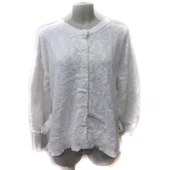 スタディオクリップ Studio Clip カーディガン カットソー 長袖 F 白 ホワイト /YI