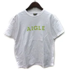 エーグル AIGLE Tシャツ カットソー 半袖 S 白 ホワイト /YI