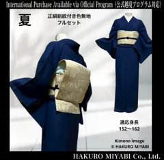 モ9998 未使用近い　美品　絽　正絹　紋付き　色無地　フルセット　薄物　夏着物