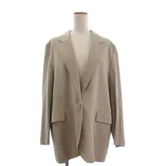 ザラ ZARA テーラードジャケット 長袖 総裏 センターベント ベージュ M