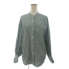 ジャーナルスタンダード レリューム JOURNAL STANDARD relume バンドカラーシャツ 長袖 ストライプ コットン 22-050-462-1000-3-0 緑 グリーン F