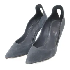 セルジオロッシ Sergio rossi パンプス スエード ポインテッドトゥ ピンヒール グレー 36.5