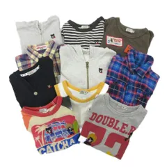 ミキハウス mikihouse 10点セット Tシャツ パーカー カーディガン シャツ 長袖 半袖 90 100 グレー 青 ブルー 黒 ブラック /NU