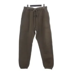 エフオージー エッセンシャルズ FOG ESSENTIALS スウェットパンツ ラバーロゴ ウエストゴム 裏起毛 コットン 茶 ブラウン S ☆AA★