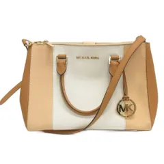 マイケルコース MICHAEL KORS 2WAY ハンドバッグ ショルダー 斜め掛け レザー ベージュ 鞄 ■TC