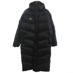 アディダス adidas ダウンコート ベンチコート ロング丈 アウトドア E91273 黒 L