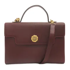 バリー BALLY 2WAY ショルダーバッグ ハンド 斜め掛け 装飾 スクエア 赤 ワインレッド 鞄