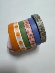 マスキングテープまとめ D) 薄いマスキングテープ 9個