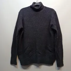 チャコールグレー タートルネック ニット セーター 90 95サイズ 冬 62047