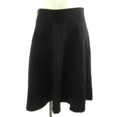 ブルーレーベルクレストブリッジ BLUE LABEL CRESTBRIDGE スカート ひざ丈 フレア 黒 ブラック 40 