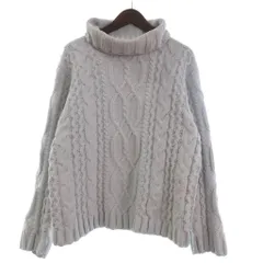 ニコルクラブフォーメン NICOLE CLUB FOR MEN ニット セーター ケーブル編み タートルネック 長袖 48 グレー