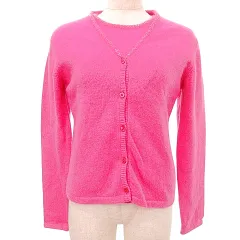 トランスワーク TRANS WORK アンゴラ混 ビーズ ニット アンサンブル カーディガン 半袖カットソー F フリー ピンク A0218