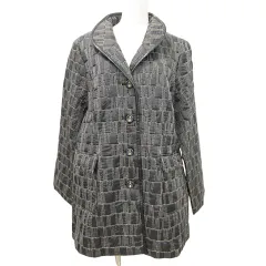 美品 remalon レマロン 中綿 キルティング コート アウター 日本製 44 XLサイズ 黒 ブラック ■GY99