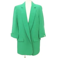 ザラ ZARA ジャケット ブレザー 留め具なし XL 緑 グリーン
