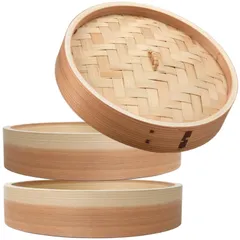 【特価セール】杉木 セイロ 本体・蓋 本体2個セット 業務用 蒸篭 蒸籠 蒸し器用シート20枚付 中華せいろ 蒸し器 (直径30㎝)