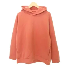 グローバルワーク GLOBAL WORK パーカー フーディー 長袖 無地 ストレッチ 厚手 Lサイズ オレンジ