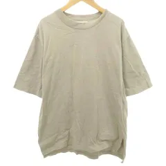アーバンリサーチ ドアーズ URBAN RESEARCH DOORS 半袖 Ｔシャツ 無地 クルーネック スリット 薄手 38 Mサイズ ベージュ ■GY99