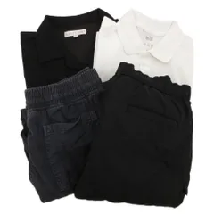 ユニクロ UNIQLO ZARA 4点セット ポロシャツ オープンカラーシャツ パンツ S 白 ホワイト 黒 ブラック /AE
