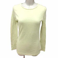 ギャルリーヴィー GALERIE VIE トゥモローランド ニット カットソー 長袖 カシミヤ混 F 黄緑 ライトグリーン /YK