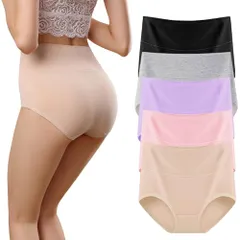 [VICHERIA] ショーツ レディース ハイウェスト 純綿 高通気性と伸縮性 女性 美形ショーツ 深ばき お腹まで包む 産後 骨盤 補正下着・
