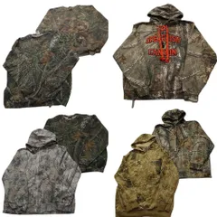 古着卸 まとめ売り リアルツリー柄 スウェット 7枚セット (メンズ L /XL /2XL ) アンダーアーマー フーディー フルジップ 中古 古着 ND8122