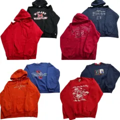 古着卸 まとめ売り オールド スウェット 8枚セット (メンズ L ) ラッセル フルーツオブザルーム フーディー 中古 古着 ND8149