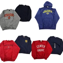 古着卸 まとめ売り オールド スウェット 7枚セット (メンズ M ) ラッセル フルーツオブザルーム ワンポイント フーディー 中古 古着 ND8181