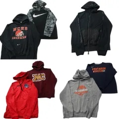 古着卸 まとめ売り ナイキ NIKE スウェット 7枚セット (メンズ M /L ) フルジップ フーディー カレッジ風 中古 古着 ND8233