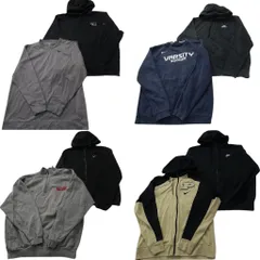 古着卸 まとめ売り ナイキ NIKE スウェット 8枚セット (メンズ L /XL ) バイカラー スウォッシュロゴ ハーフジップ 中古 古着 ND8228