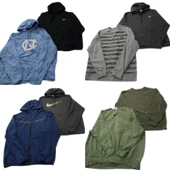 古着卸 まとめ売り ナイキ NIKE スウェット 8枚セット (メンズ 2XL ) ジョーダン スウォッシュロゴ フルジップ 中古 古着 ND8225