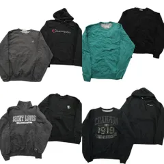 古着卸 まとめ売り チャンピオン Champion スウェット 8枚セット (メンズ M /L ) カレッジ風 フーディー ハーフジップ 中古 古着 ND8252