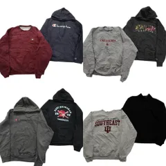 古着卸 まとめ売り チャンピオン Champion スウェット 8枚セット (メンズ L ) カレッジ アーチロゴ フーディー ワンポイント 中古 ND8249