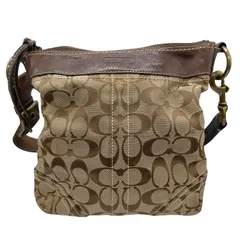 コーチ COACH シグネチャー 総柄 レザー コンビ ショルダー バッグ レディース 表記無 