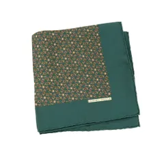 【中古】エルメス HERMES シルク ポケットチーフ グリーン【メンズ】