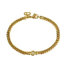 DIOR/ChristianDior(ディオール/クリスチャンディオール) ブレスレット美品  マキシウィ ゴールド×クリア