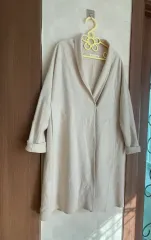 ISAE アイボリー ロング カーディガン コート