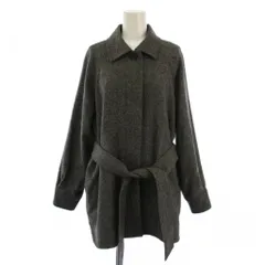 ビームスライツ BEAMS Lights ステンカラーコート ミドル丈 ウエストリボン ウール 36 グレー /BM ■MA