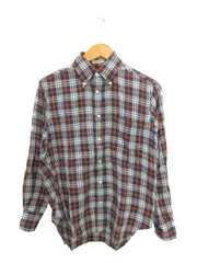 インディビジュアライズドシャツ INDIVIDUALIZED SHIRTS ボタンダウン シャツ チェック 14-31 ネイビー系 オレンジ系 USA製 長袖 トップス