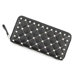 ヴァレンティノ・ガラヴァーニ 長財布 ロックスタッズ ラウンドジップ レザー VALENTINO 財布 黒のサムネイル