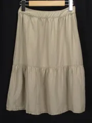 ホコモモラデシビラ Jocomomola de Sybilla スカート フレア ギャザー リネン 38 ベージュ
