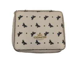 コーチ COACH JEWELRY BOX IN BUTTERFLY DOT PRINT COATED CANVAS ジュエリー ボックス アクセサリー ポーチ レディース 表記無 