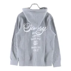STUSSY (ステューシー) WORLD TOUR ワールド ツアー ジップアップ フーディーパーカー グレー