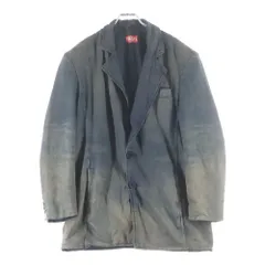 DIESEL (ディーゼル) D-Reg‐S ヴィンテージ加工 デニム シングルジャケット インディゴ A18354