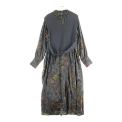 AMERI (アメリ) UNDRESSED NATHALIE VEST SET DRESS アンドレスド ナタリーベストセット 花総柄ドレス ワンピース レディース グレー 02020550471