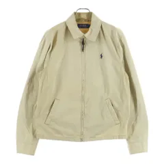 POLO RALPH LAUREN (ポロラルフローレン) ロゴ刺繍 ジップアップ スイングトップ ジャケット ベージュ 0200011514