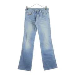 DIESEL INDUSTRY (ディーゼルインダストリー) 00S イタリア製 コットンストレッチ デニム フレアパンツ ライトインディゴ