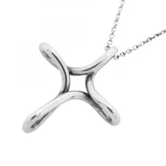 【6jbb0149-k】ティファニー ネックレス オープンクロス シルバー925【中古】レディース