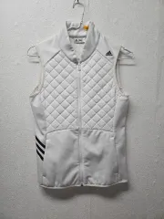 アディダス キルティング ベスト 白 レディース S